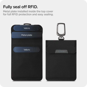 Wholesale Faraday Cage Spigen Pouch Keyless RFID Signal Blocker Black - SPN2002BLK - {ean13} - Hurt