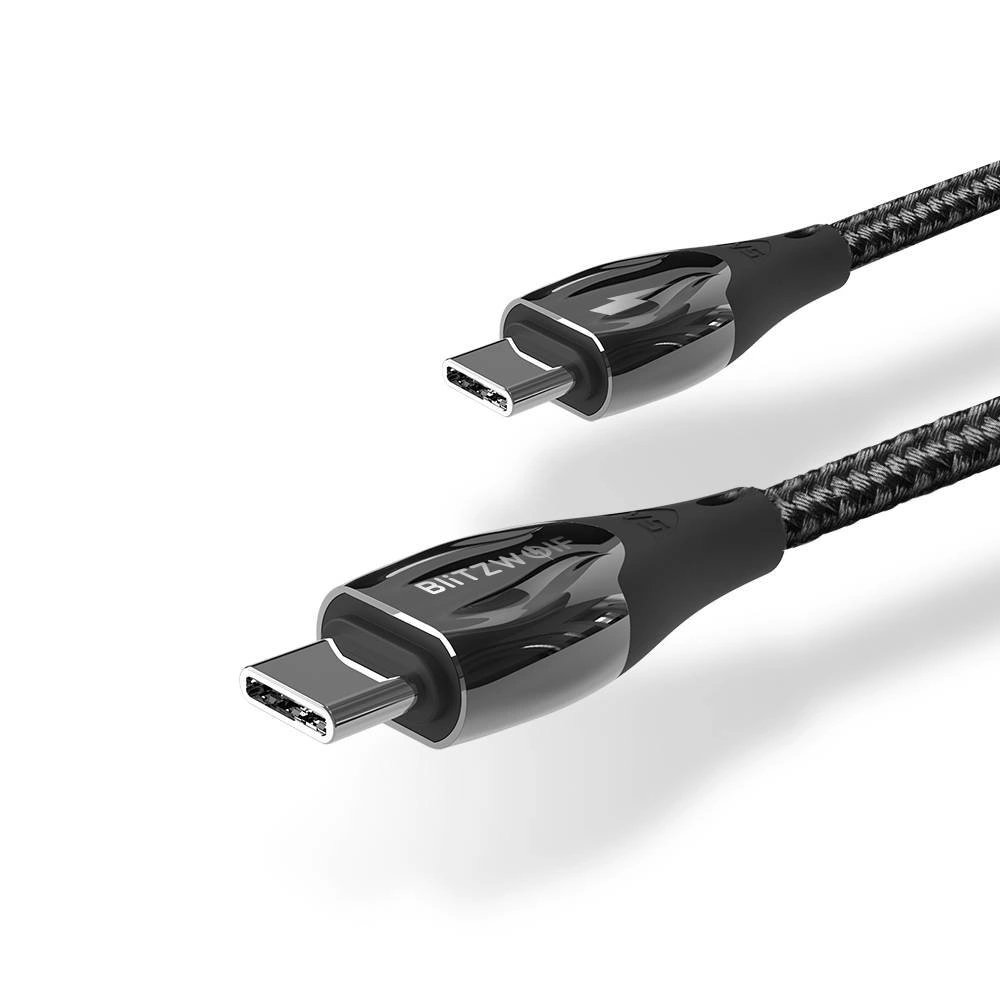 Hurtownia GSM - Kabel USB-C do USB-C BlitzWolf BW-FC1, 96W, 5A, 1.8m (černý) - BLZ399BLK - {ean13} - Hurt