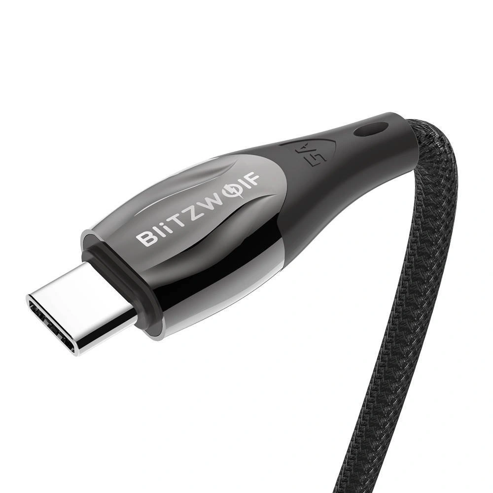 Hurtownia GSM - Kabel USB-C do USB-C BlitzWolf BW-FC1, 96W, 5A, 1.8m (černý) - BLZ399BLK - {ean13} - Hurt