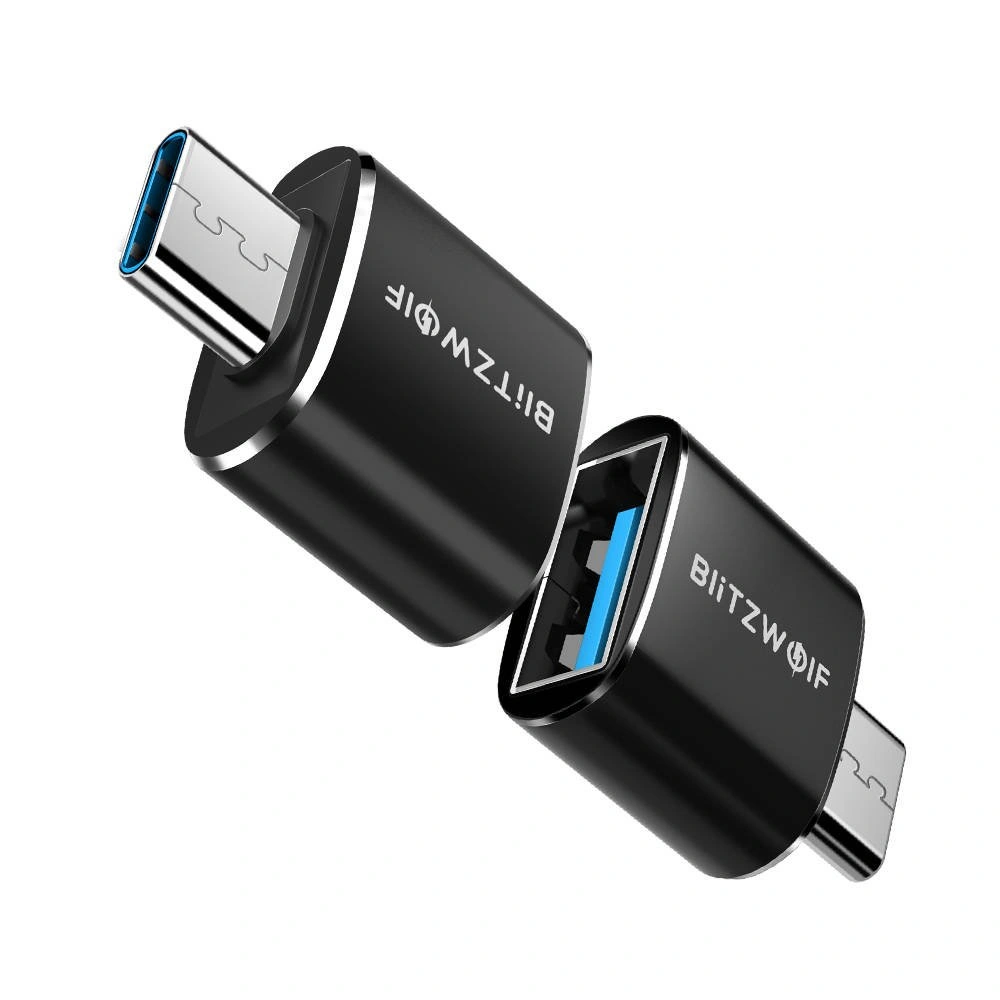 Wholesale Blitzwolf BW-A4 USB to USB-C, Adapter OTG (Black) - BLZ405BLK - {ean13} - Hurt