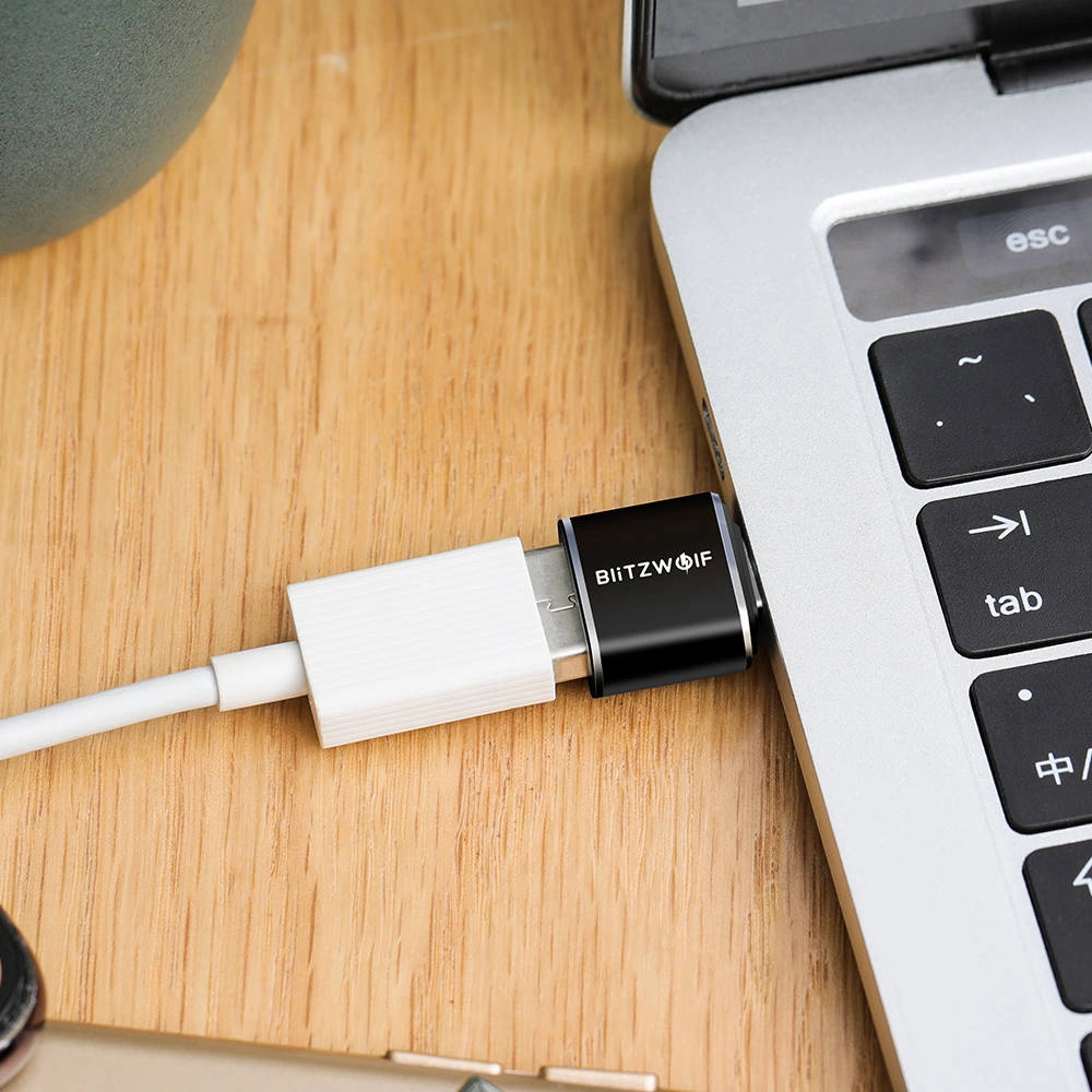 Wholesale Blitzwolf BW-A4 USB to USB-C, Adapter OTG (Black) - BLZ405BLK - {ean13} - Hurt