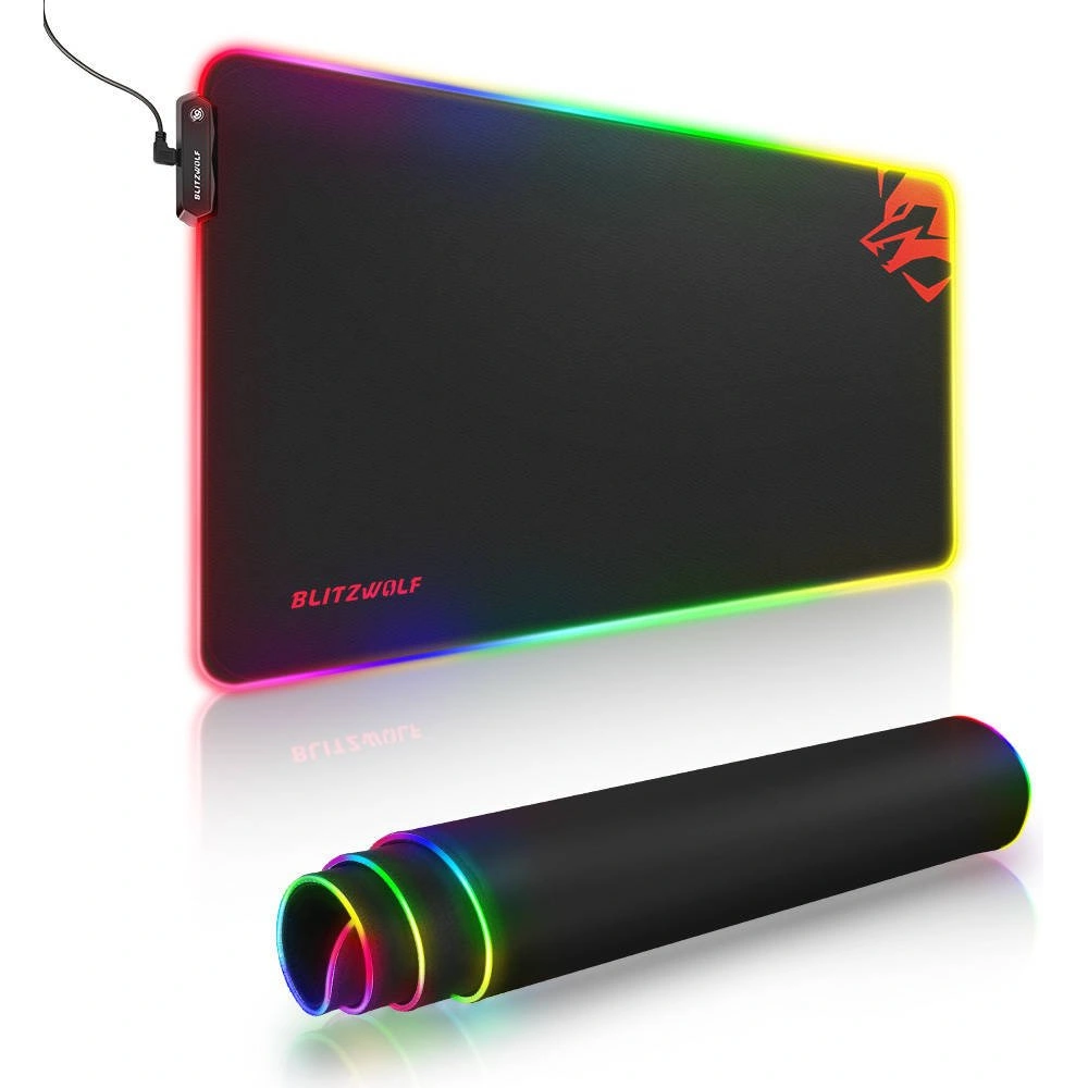 Hurtownia GSM - Podkładka pod mysz Blitzwolf BW-MP1, RGB (czarna) - BLZ408BLK - {ean13} - Hurt