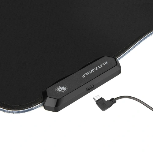 Podkładka pod mysz Blitzwolf BW-MP1, RGB (czarna)
