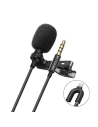 Mikrofón s kravatou Blitzwolf BW-CM1 s klipom, AUX, USB-C, 1,5m