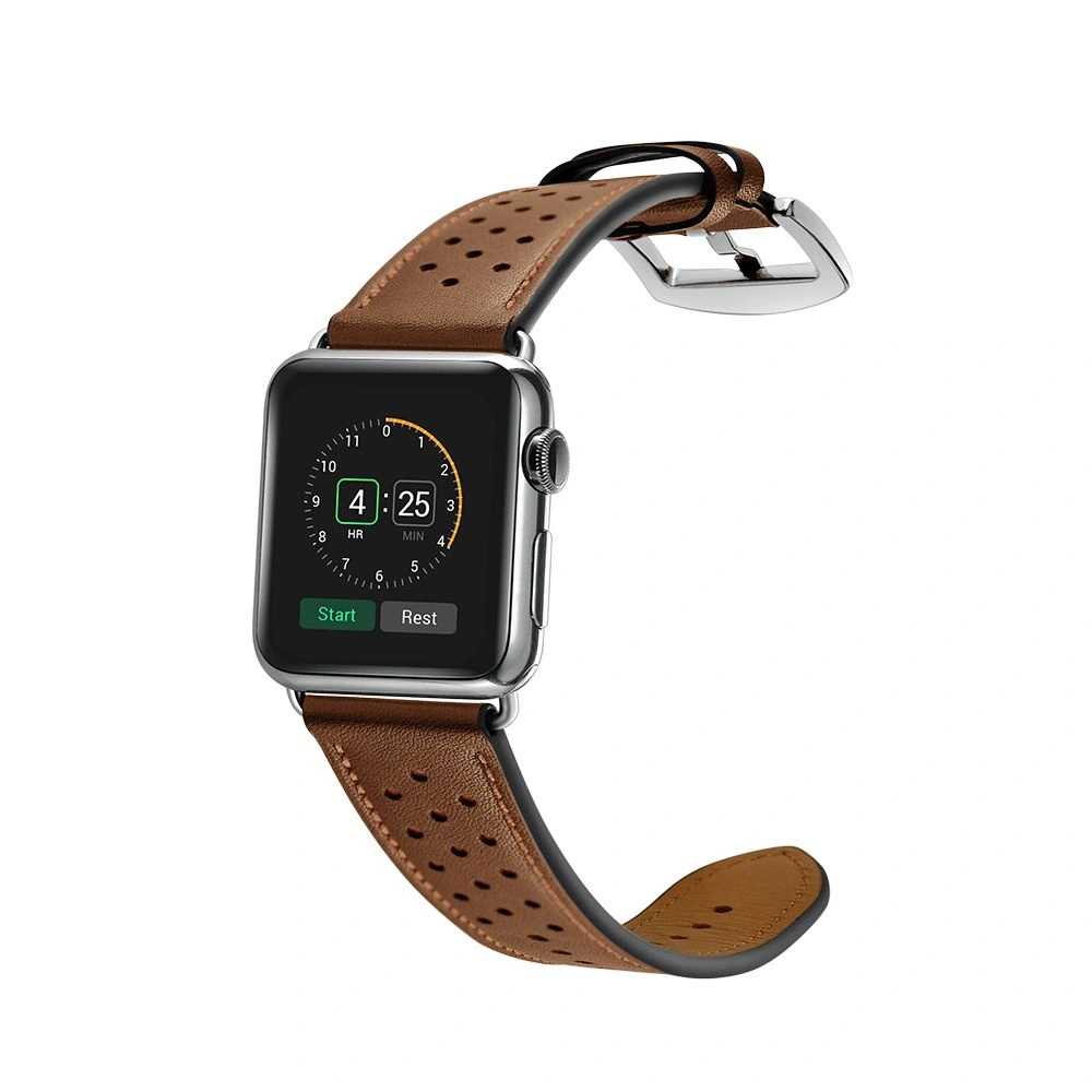 Wholesale Tech-Protect Leather Apple Watch 4/5/6/7/SE 44/45mm Brown - THP749BR - {ean13} - Hurt
