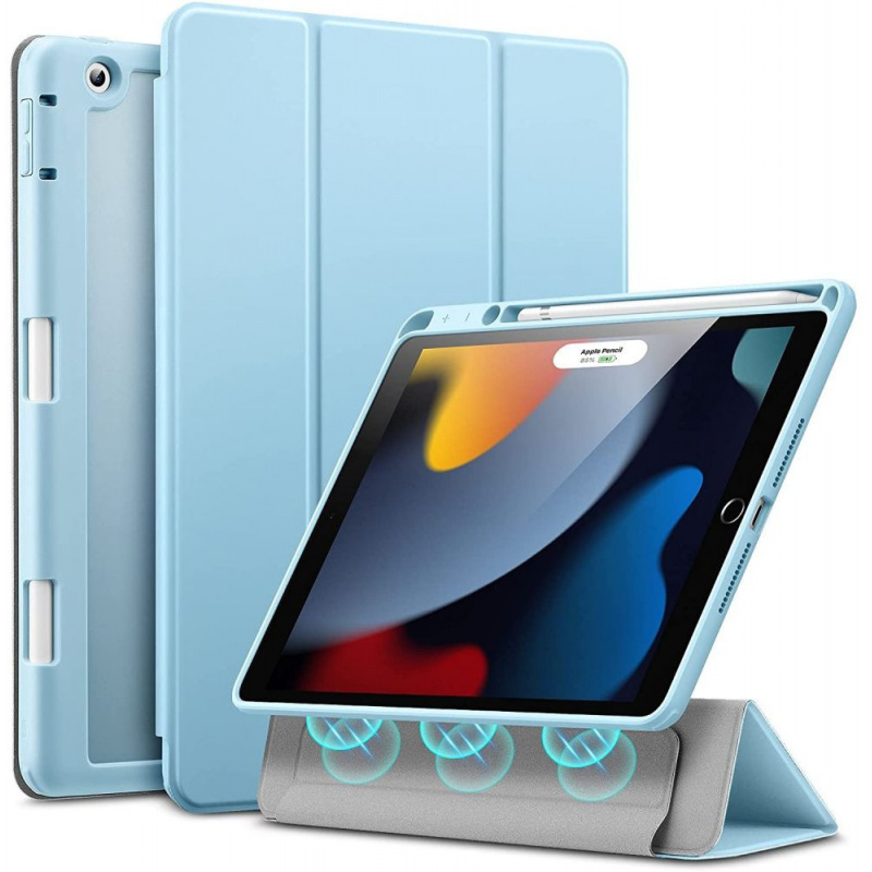 ESR Distributor - 4894240140093 - ESR435BLU - ESR Rebound Hybrid Apple iPad 10.2 2019/2020/2021 7, 8, 9 Gen Frosted Blue - B2B homescreen