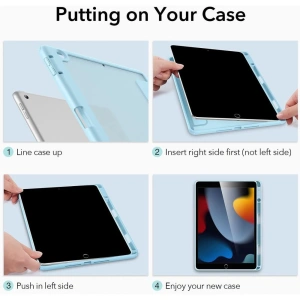 Wholesale ESR Rebound Hybrid Apple iPad 10.2 2019/2020/2021 7, 8, 9 Gen Frosted Blue - ESR435BLU - {ean13} - Hurt