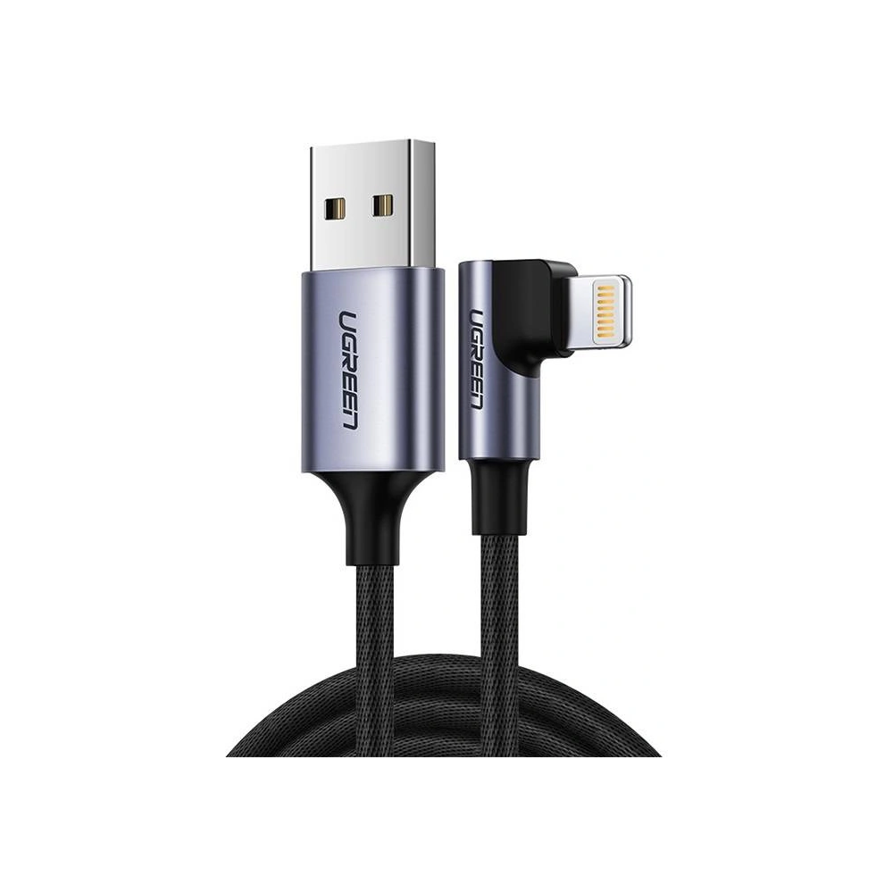 Hurtownia GSM - Kabel USB do Lightning úhlový UGREEN US299, MFi, 1m (černý) - UGR1085BLK - {ean13} - Hurt