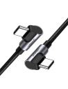 USB-C na USB-C úhlový kabel UGREEN US323, PD, 3A 60W, 2m (černý)