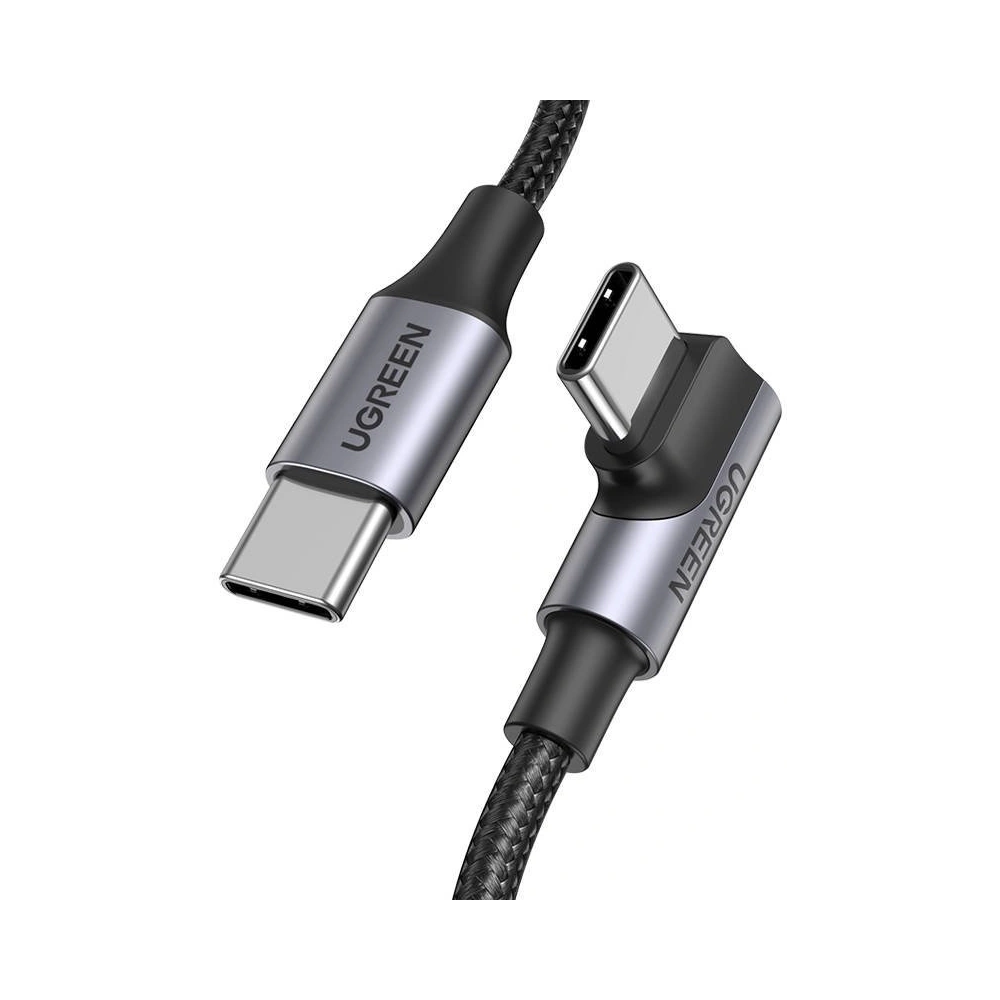 Hurtownia GSM - USB-C na USB-C kabel, úhlový UGREEN US334 5A, PD 100W, 2m (černý) - UGR1092BLK - {ean13} - Hurt