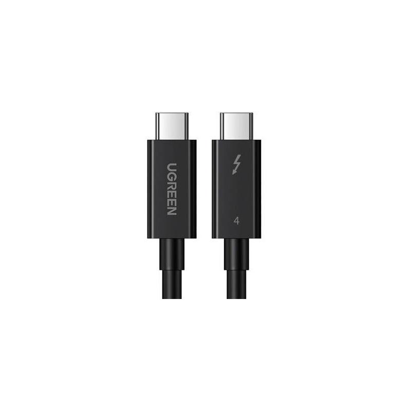 Ugreen Distributor - 6957303833894 - UGR1096BLK - USB-C to USB-C Cable UGREEN US501, Gen3, 100W, 4K, 0.8m (Black) - B2B homescreen