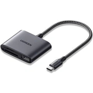 Hurtownia GSM - Czytnik kart + USB, UGREEN CM387, USB-C (czarny) - UGR1101BLK - {ean13} - Hurt