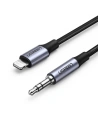 Kabel lightning UGREEN US315 do mini jack 3.5mm AUX, MFi, 1m (czarny)