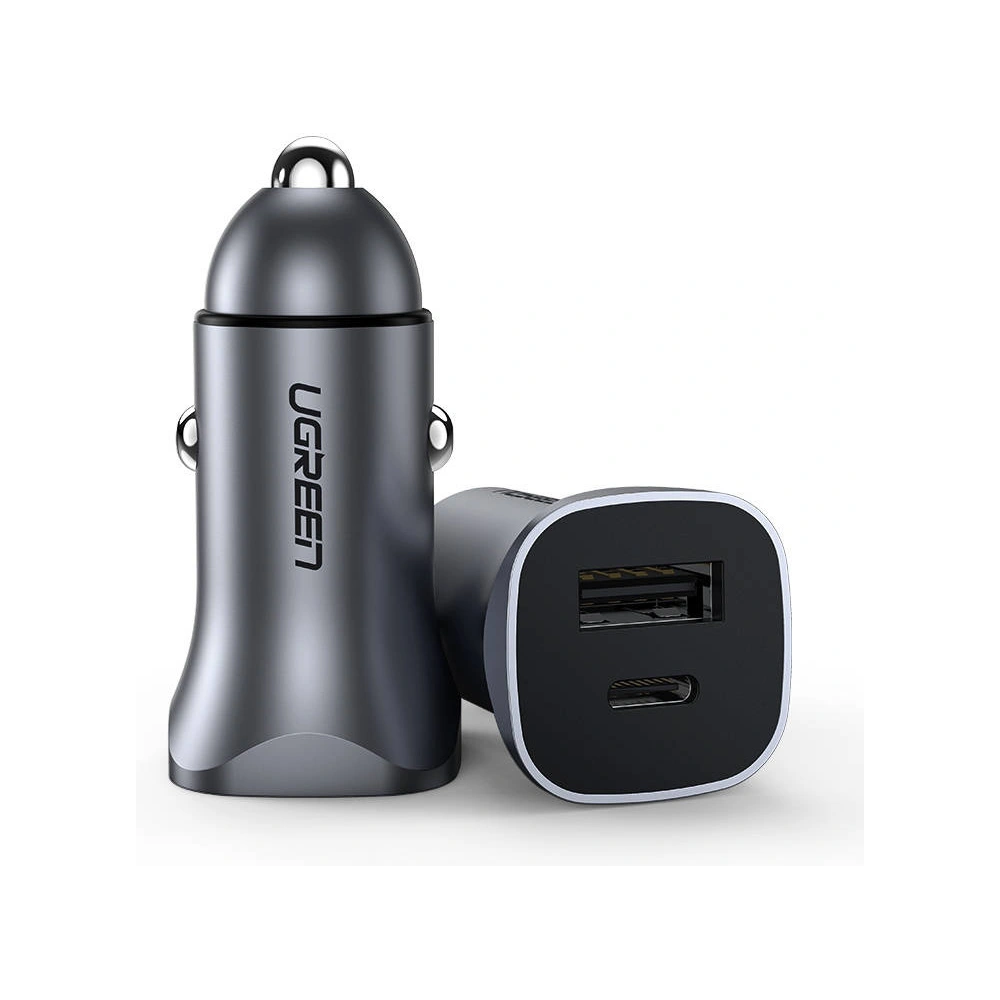 Hurtownia GSM - Auto nabíječka UGREEN CD130, USB, USB-C, 24W (šedá) - UGR1113GRY - {ean13} - Hurt