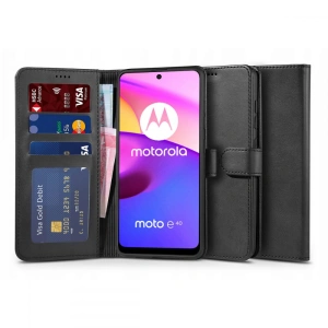 Etui Tech-Protect Wallet Motorola Moto E20/E40 černé
