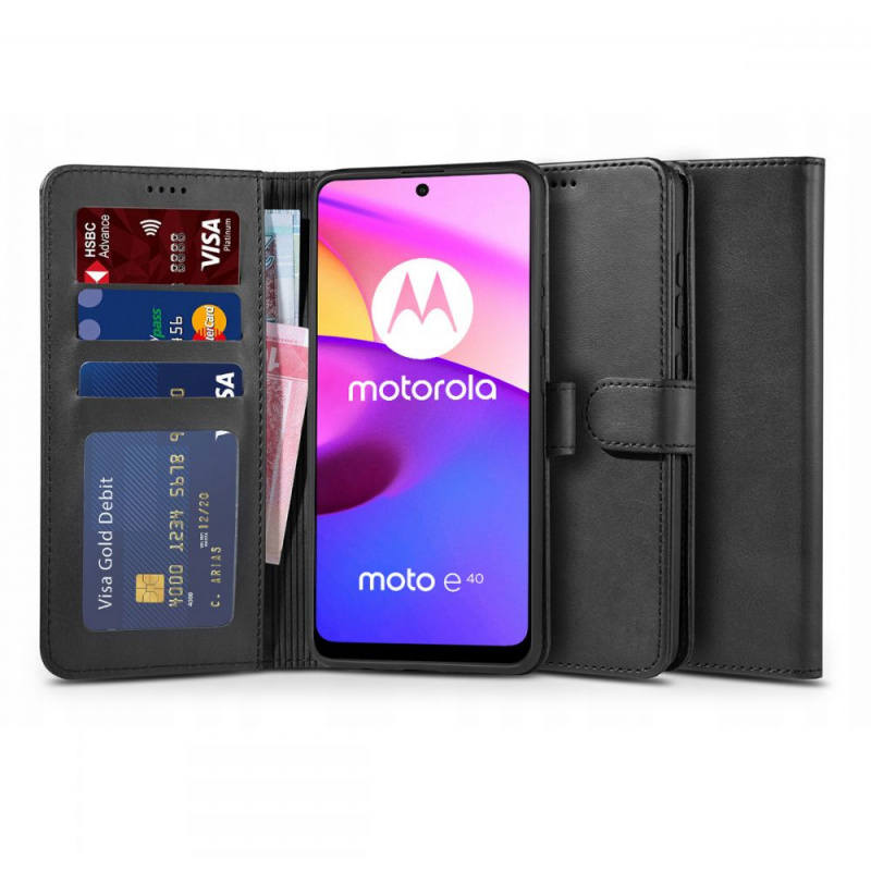Tech-Protect Distributor - 9589046918964 - THP750BLK - Tech-Protect Wallet Motorola Moto E20/E40 Black - B2B homescreen