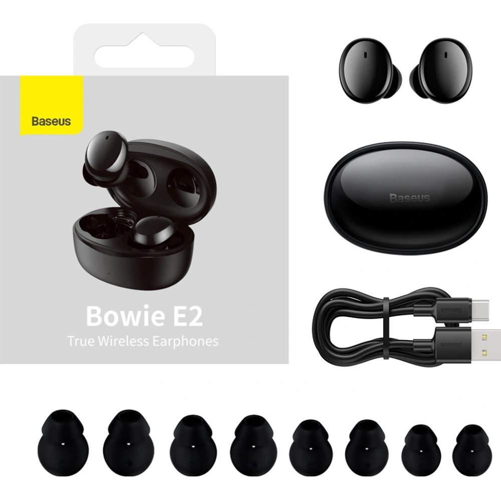 Hurtownia GSM - Sluchátka TWS Baseus Bowie E2 (černé) - BSU2916BLK - {ean13} - Hurt
