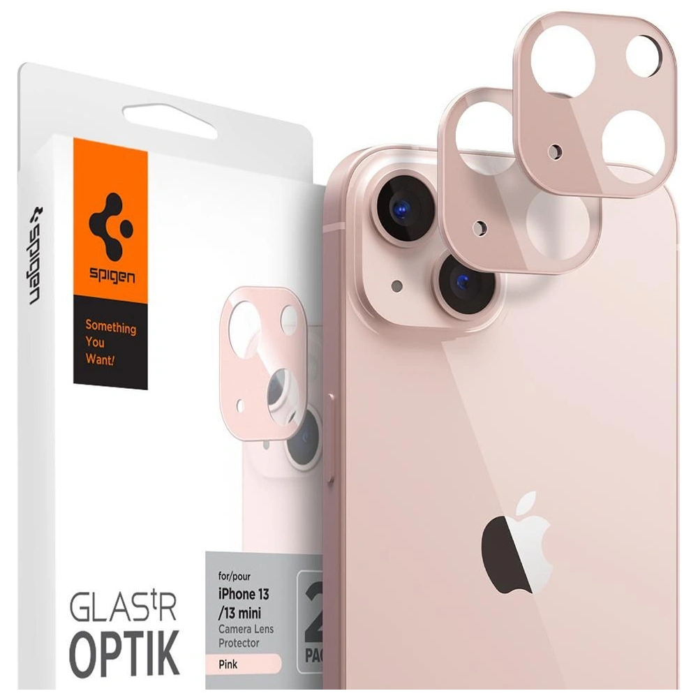 Hurtownia GSM - Szkło hartowane na aparat Spigen Optik Camera Lens Apple iPhone 13/13 mini Pink [2 PACK] - SPN2006PNK - {ean13} - Hurt