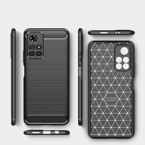Etui Tech-Protect TPUCarbon Redmi Note 11S 5G/POCO M4 Pro 5G Black