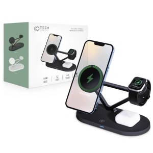 Tech-Protect A13 3in1 Magnetic MagSafe Wireless Charger Black