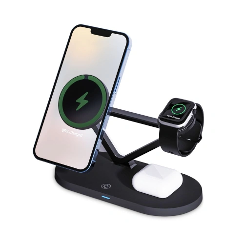 Ładowarka bezprzewodowa Tech-Protect A13 3in1 Magnetic MagSafe Wireless Charger Black