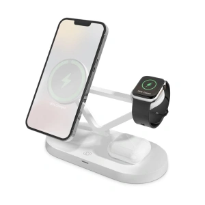 Ładowarka bezprzewodowa Tech-Protect A13 3in1 Magnetic MagSafe Wireless Charger White