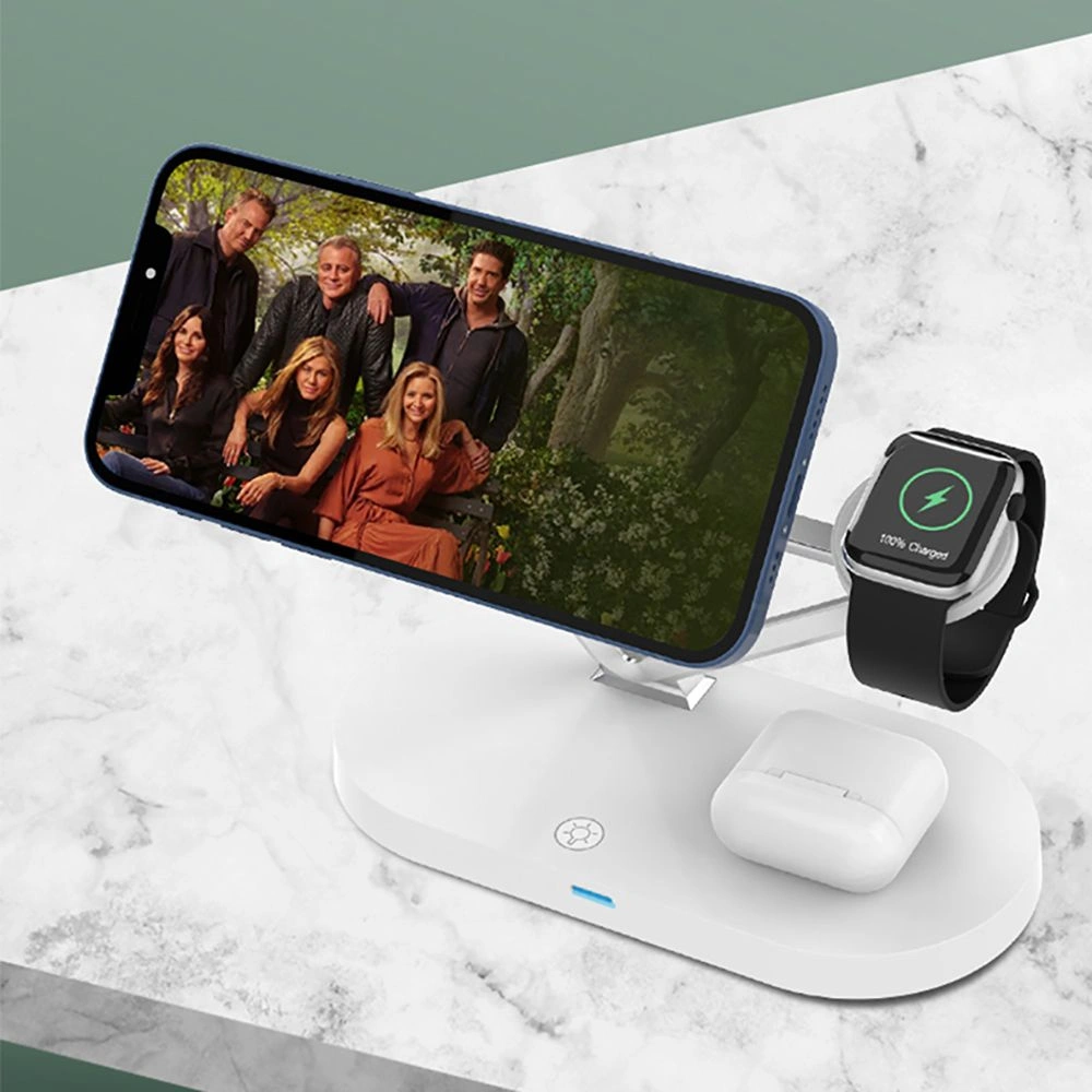 Hurtownia GSM - Bezdrátová nabíječka Tech-Protect A13 3in1 Magnetic MagSafe Wireless Charger White - THP769WHT - {ean13} - Hurt