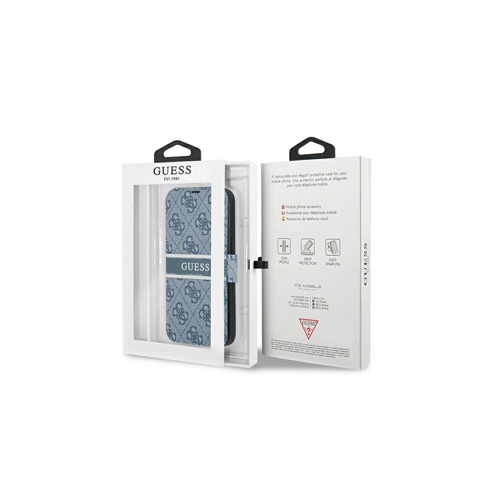 Wholesale Guess GUBKP13L4GDBL Apple iPhone 13 Pro blue book 4G Stripe - GUE1444BLU - {ean13} - Hurt
