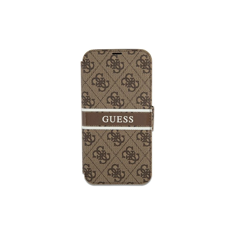 Wholesale Guess GUBKP13L4GDBR Apple iPhone 13 Pro brown book 4G Stripe - GUE1445BR - {ean13} - Hurt