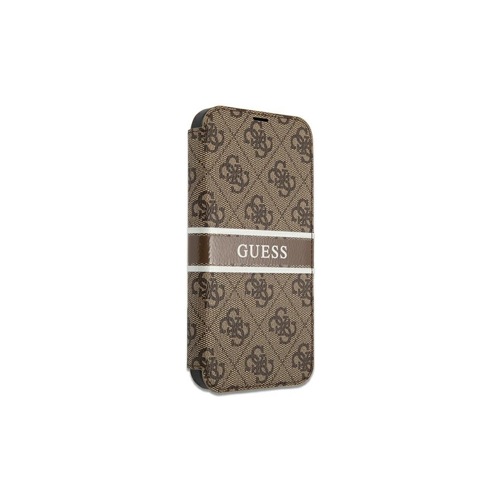 Wholesale Guess GUBKP13L4GDBR Apple iPhone 13 Pro brown book 4G Stripe - GUE1445BR - {ean13} - Hurt