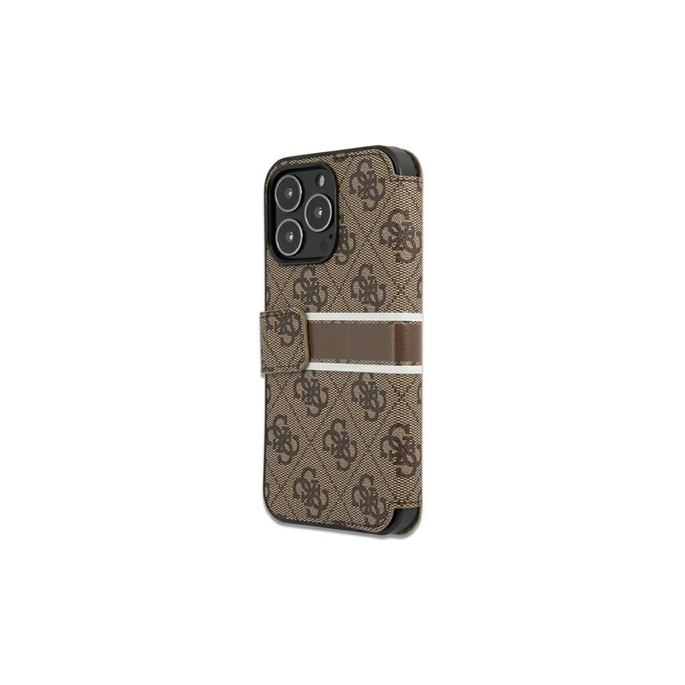 Wholesale Guess GUBKP13L4GDBR Apple iPhone 13 Pro brown book 4G Stripe - GUE1445BR - {ean13} - Hurt