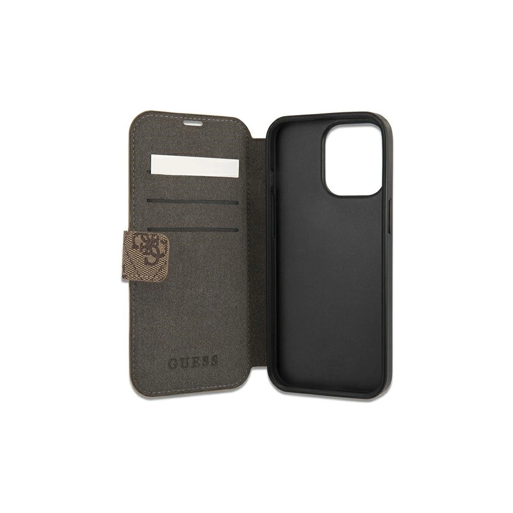 Wholesale Guess GUBKP13L4GDBR Apple iPhone 13 Pro brown book 4G Stripe - GUE1445BR - {ean13} - Hurt