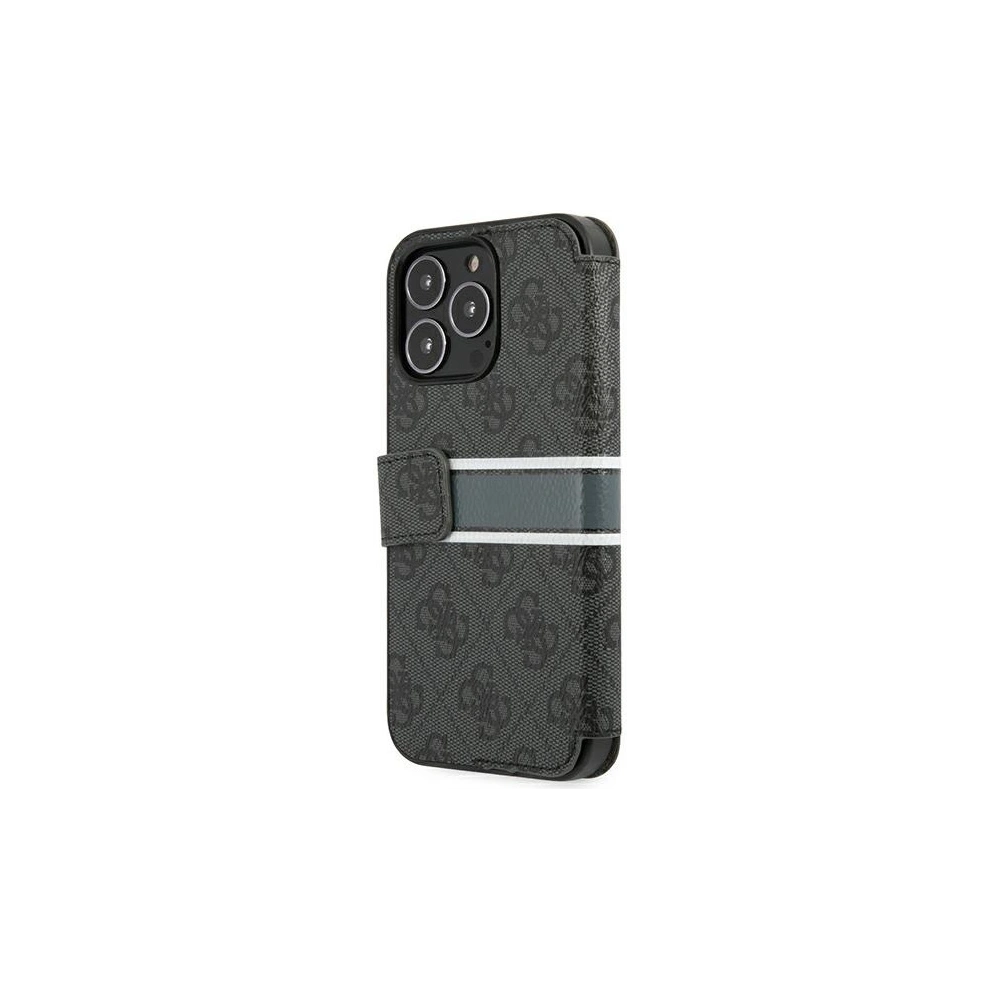 Hurtownia GSM - Etui Guess GUBKP13L4GDGR Apple iPhone 13 Pro šedý/grey book 4G Stripe - GUE1446GRY - {ean13} - Hurt