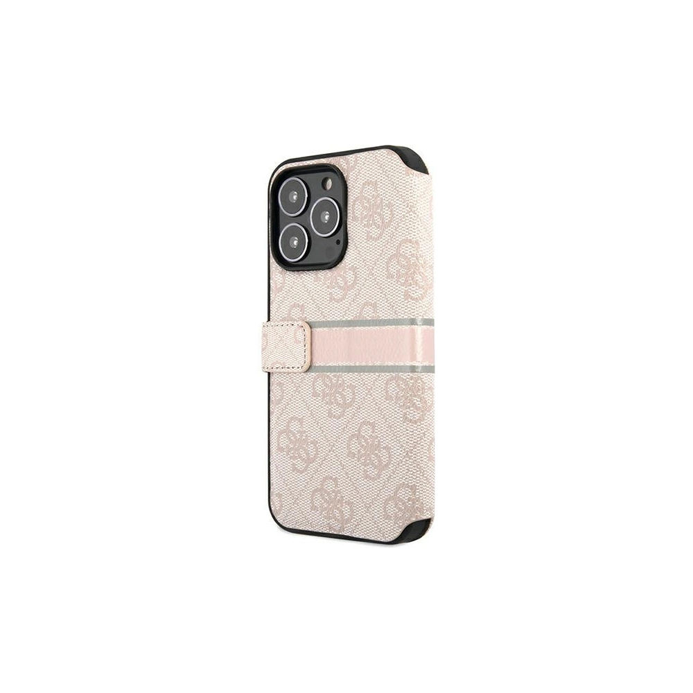 Hurtownia GSM - Etui Guess GUBKP13L4GDPI Apple iPhone 13 Pro růžový/pink book 4G Stripe - GUE1447PNK - {ean13} - Hurt