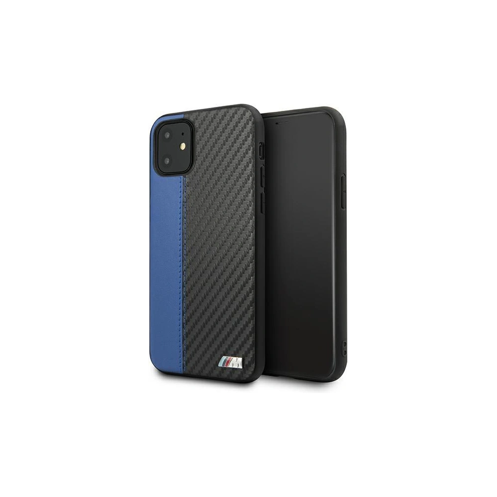 Hurtownia GSM - Etui BMW BMHCN61MCARBL Apple iPhone 11 černý/black hardcase M Collection PU Carbon Blue Stripe - BMW251BLK - {ean13} - Hurt