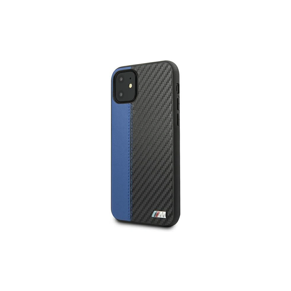 Hurtownia GSM - Etui BMW BMHCN61MCARBL Apple iPhone 11 černý/black hardcase M Collection PU Carbon Blue Stripe - BMW251BLK - {ean13} - Hurt