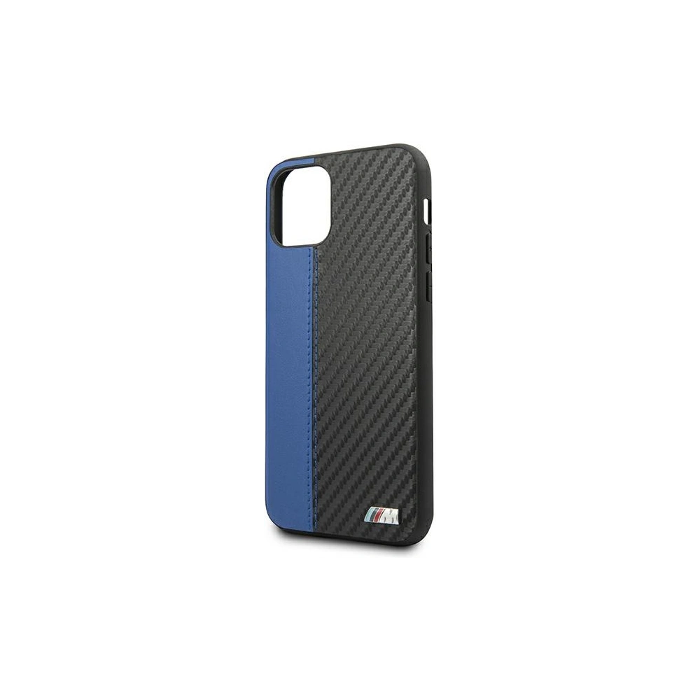 Hurtownia GSM - Etui BMW BMHCN61MCARBL Apple iPhone 11 czarny/black hardcase M Collection PU Carbon Blue Stripe - BMW251BLK - {ean13} - Hurt
