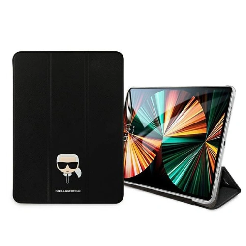 Etui Karl Lagerfeld KLFC12OKHK Apple iPad Pro 12.9 2021 (5. generacji) Book Cover czarny/black Saffiano Karl Head