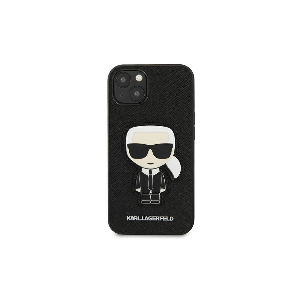 Hurtownia GSM - Etui Karl Lagerfeld KLHCP13MOKPK Apple iPhone 13 černý/black hardcase Saffiano Ikonik Karl`s Patch - KLD773BLK - {ean13} - Hurt
