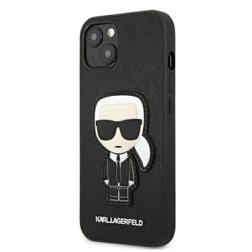 Etui Karl Lagerfeld KLHCP13SOKPK Apple iPhone 13 mini czarny/black hardcase Saffiano Ikonik Karl`s Patch