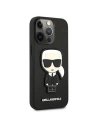 Wholesale Karl Lagerfeld KLHCP13XOKPK Apple iPhone 13 Pro Max black hardcase Saffiano Ikonik Karl`s Patch - KLD775BLK - {ean13} - Hurt