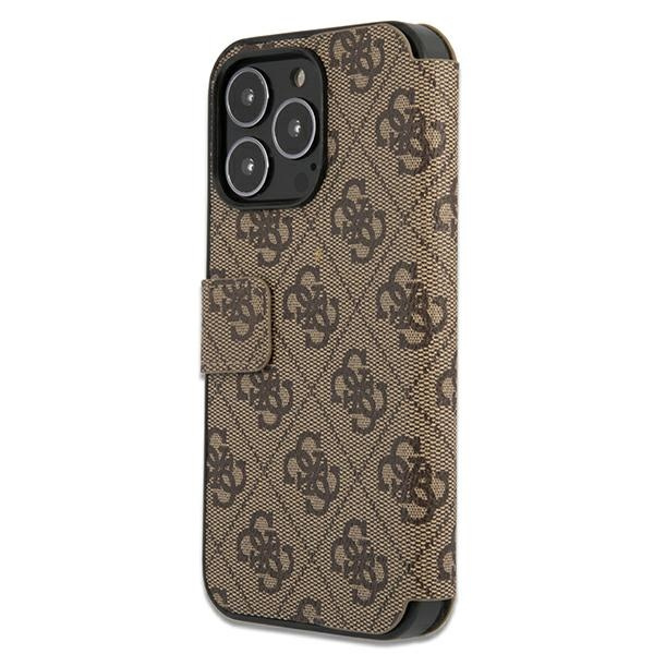 Kryt Guess GUBKP13L4GMGBR Apple iPhone 13 Pro brown book 4G Big Metal Logo