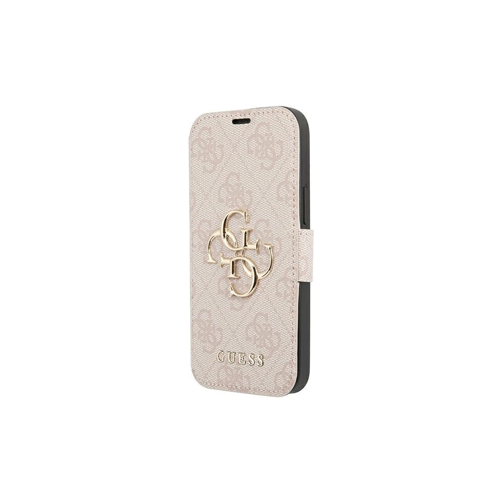 Etui Guess GUBKP13L4GMGPI Apple iPhone 13 Pro růžový/pink book 4G Big Metal Logo