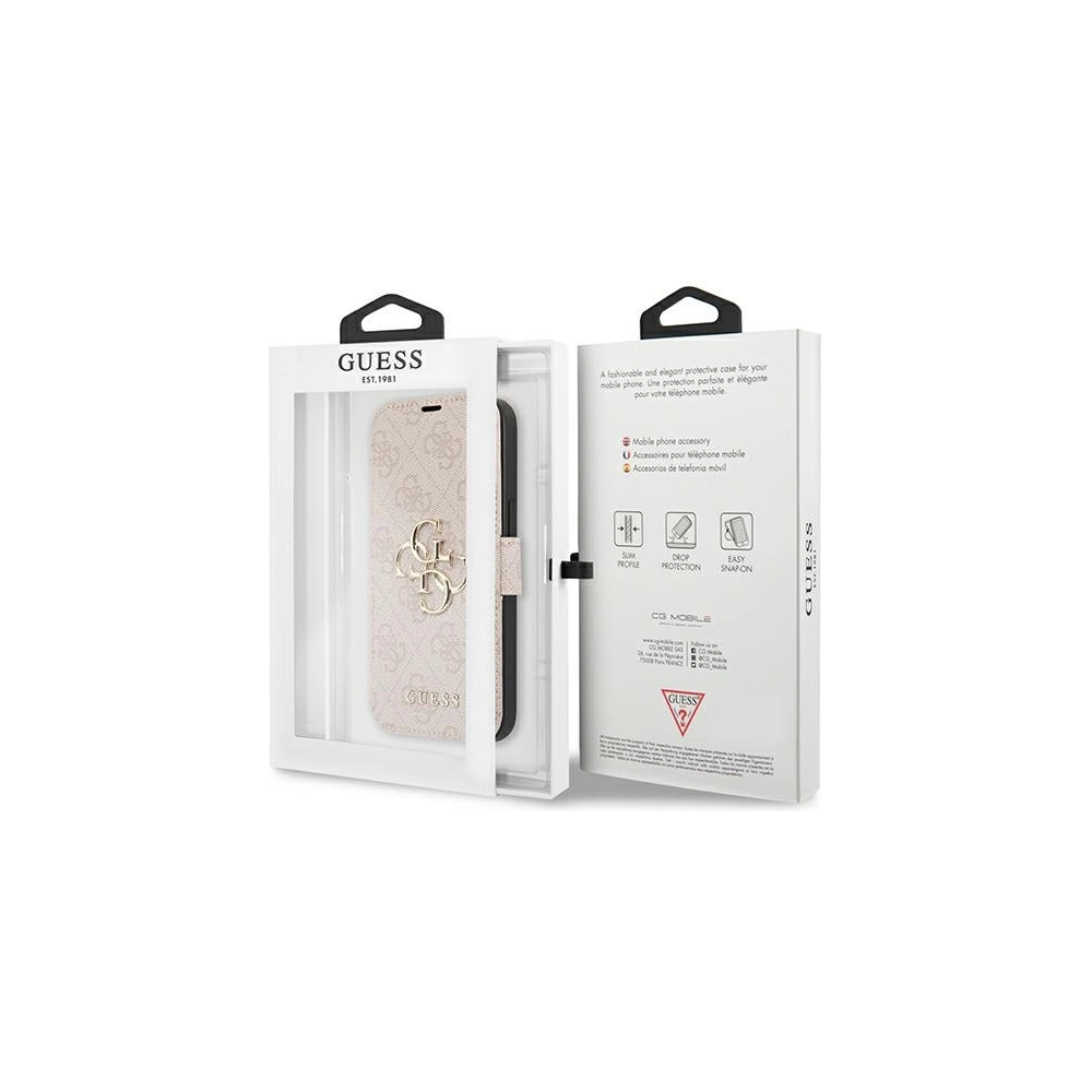 Guess GUBKP13L4GMGPI Apple iPhone 13 Pro pink book 4G Big Metal Logo