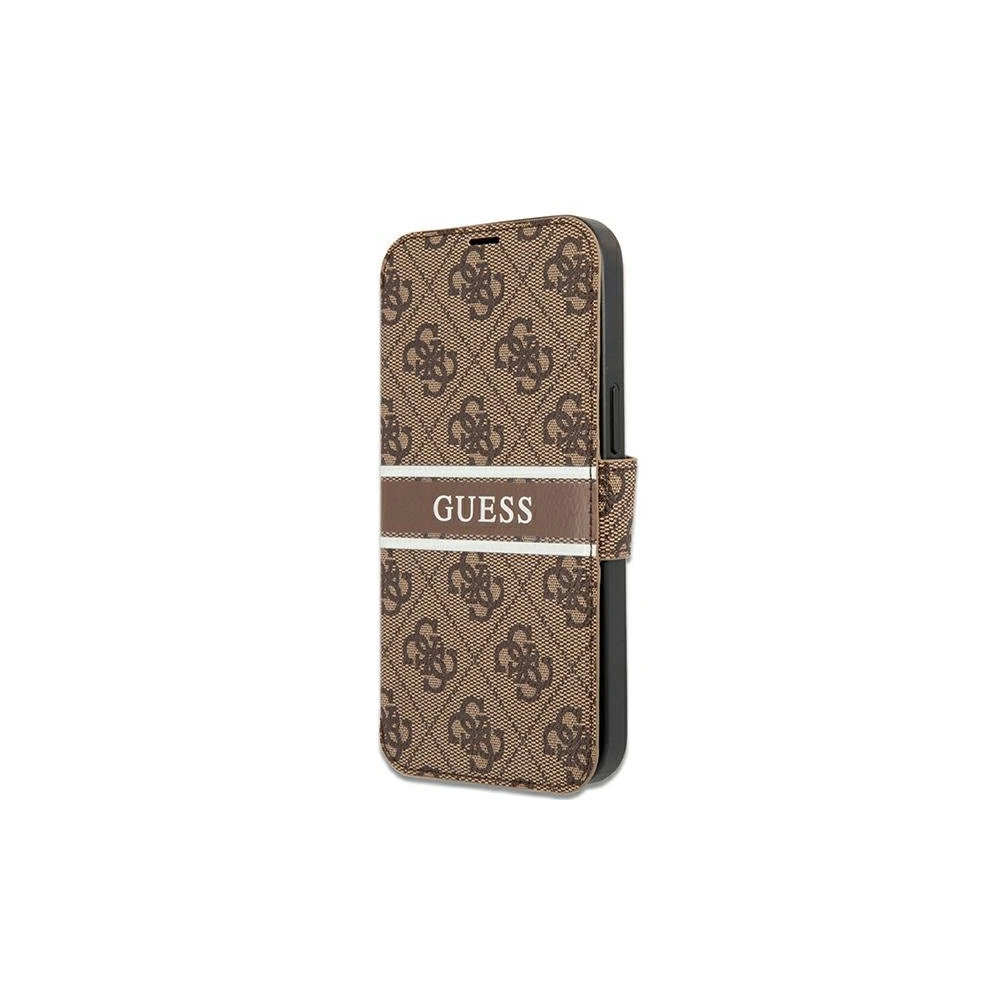 Hurtownia GSM - Etui Guess GUBKP13M4GDBR Apple iPhone 13 hnědá/brown book 4G Stripe - GUE1453BR - {ean13} - Hurt
