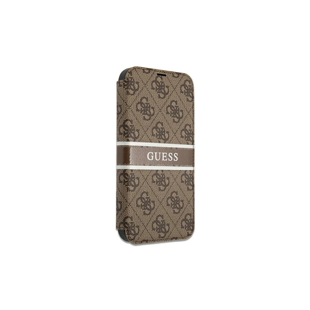 Hurtownia GSM - Etui Guess GUBKP13M4GDBR Apple iPhone 13 hnědá/brown book 4G Stripe - GUE1453BR - {ean13} - Hurt