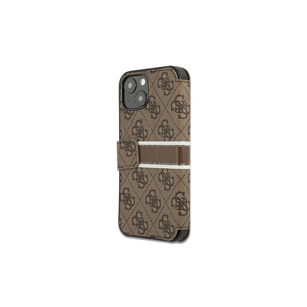 Hurtownia GSM - Etui Guess GUBKP13M4GDBR Apple iPhone 13 hnědá/brown book 4G Stripe - GUE1453BR - {ean13} - Hurt