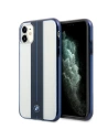 BMW Apple Case BMHCN61PCUMRSTNA iPhone 11 transparentes Hartschalenetui Middle Stripe Navy