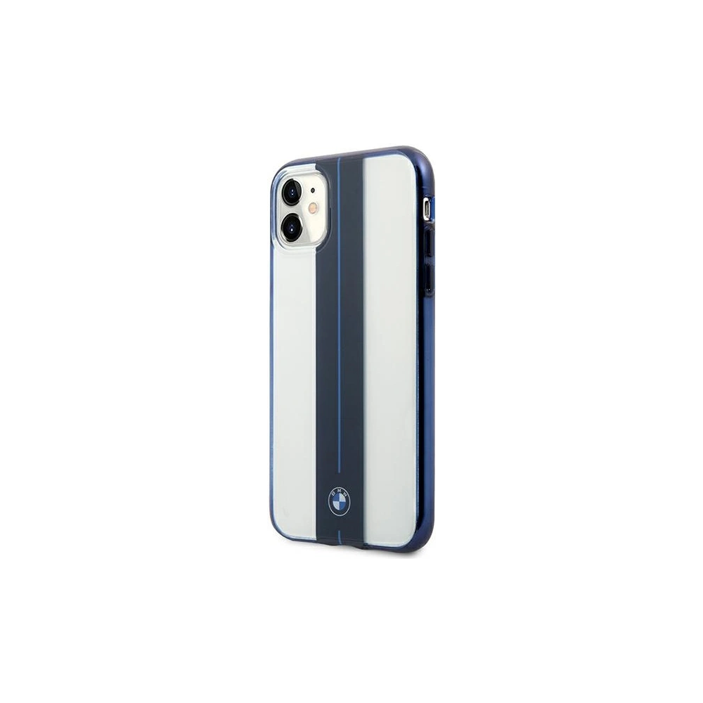 Wholesale BMW BMHCN61PCUMRSTNA Apple iPhone 11 transparent hardcase Middle Stripe Navy - BMW252CL - {ean13} - Hurt