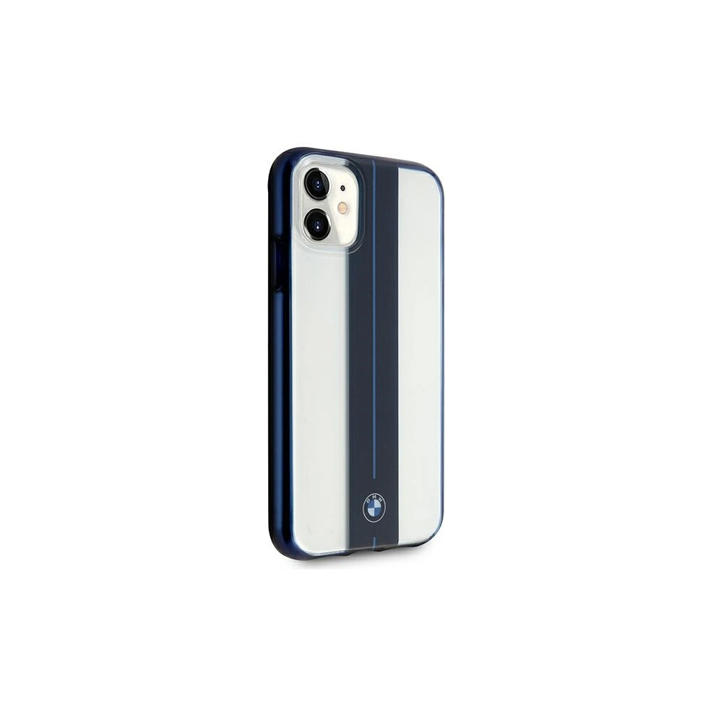 Hurtownia GSM - BMW Apple Case BMHCN61PCUMRSTNA iPhone 11 transparentes Hartschalenetui Middle Stripe Navy - BMW252CL - {ean13} - Hurt